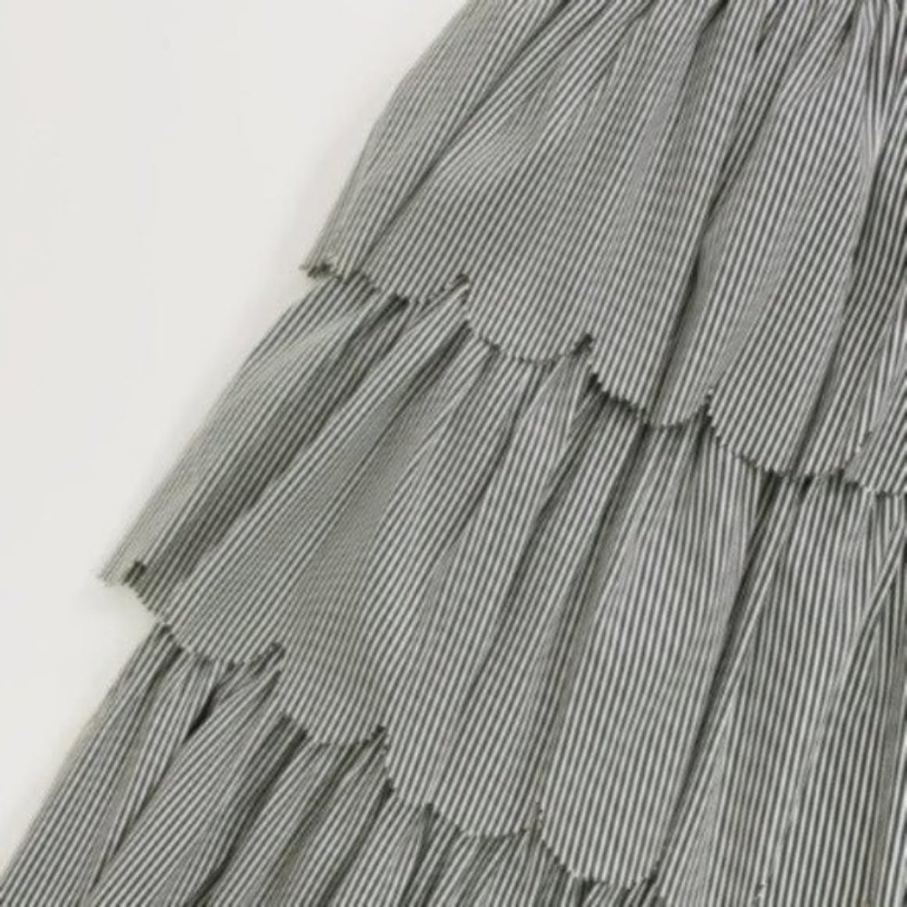 SALE Marc Jacobs Striped Tiered Scallop Trim Dress - Picture 5 of 10